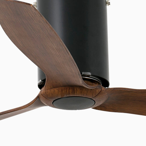 Faro Mini middelgrote plafondventilator met / zonder licht hout, mat zwart