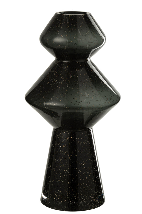 J-Line vaas Carol - glas - zwart