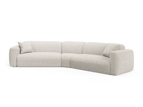 Cosmopolitan Design Symmetrische modulaire hoekbank Strino 3-zits, structurele stof beige - 210x344x78cm