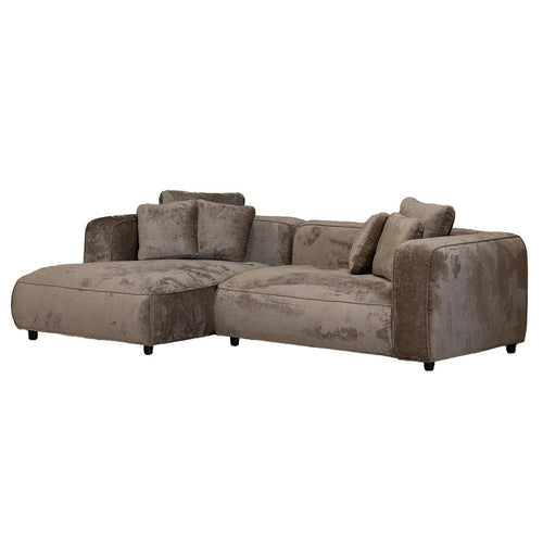 Giga Meubel Chaise Longue Bank Nantes - 3-Zits - Links - Taupe