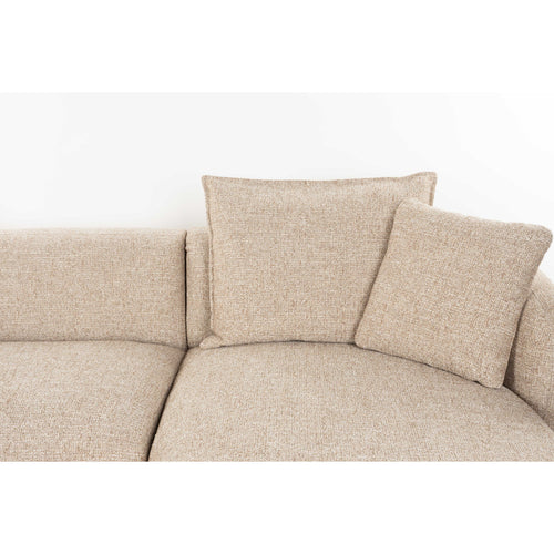 Zuiver Stones 3-zitsbank Chaise Longue Rechts Lichtbruin
