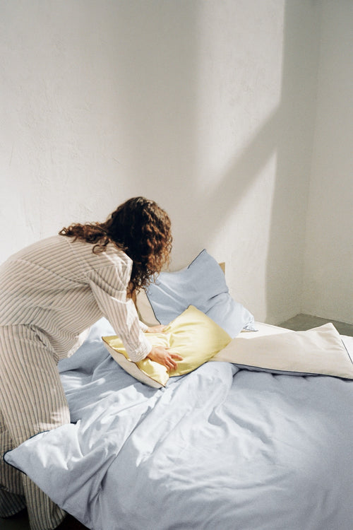 noo.ma OBA Dekbedovertrek - 200x200 cm - Baby Blue - vtwonen shop