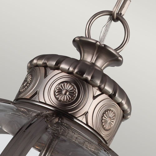 Elstead Adams - 4-lichts plafond kroonluchter hanglamp antiek nikkel, E14