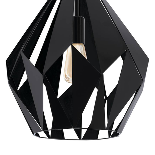 EGLO hanglamp Carlton 5 - e27 - ø 38,5 cm - zwart
