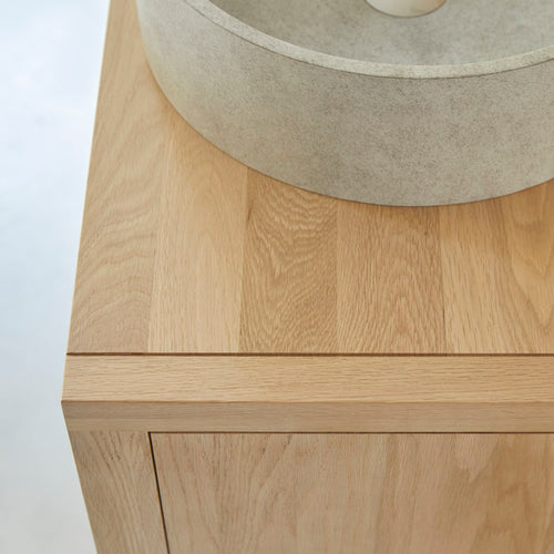 Tikamoon Massief eikenhouten badmeubel 145 cm - Naturel