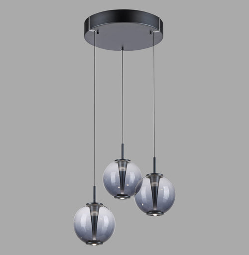 Neuhaus PURE hanglamp E-Infinity - 3 lichts - 50  x 240   cm - antraciet