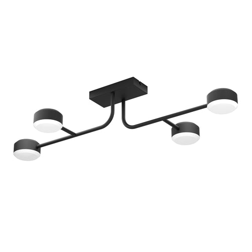 EGLO plafondlamp Clavellina - led - 89 cm - zwart/wit - dimbaar - vtwonen shop
