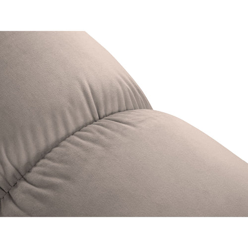Cosmopolitan Design - Modulaire hoekbank rechts Cortina 4-zits, flueel cappuccino - 155x282x70cm