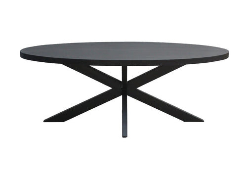 Livingfurn eetkamertafel Kala Oval Spider - 160cm - mangohout - vtwonen shop