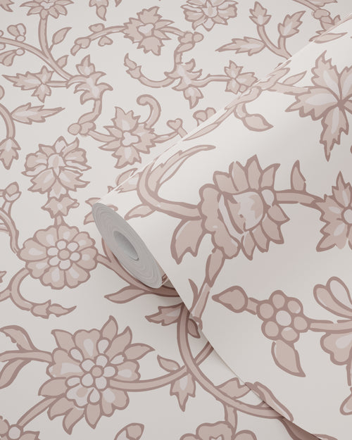 ESTAhome behang vintage bloemen paars - 50 x 900 cm - 131522 - vtwonen shop