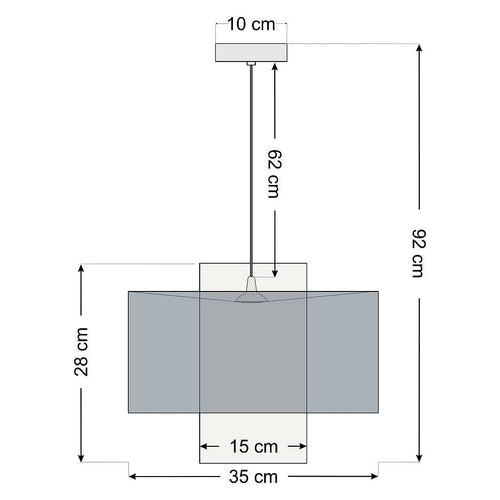 bpskoncept hanglamp Twin - zwart - Ø35 cm