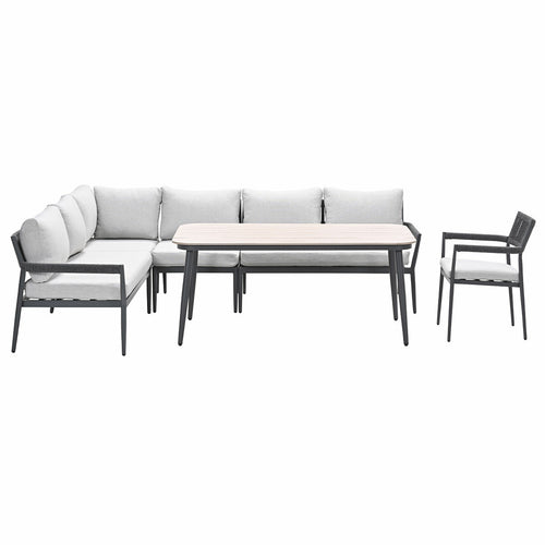 Garden Impressions lounge dining set Tineo donker grijs - 6-delig - incl stoel - vtwonen shop