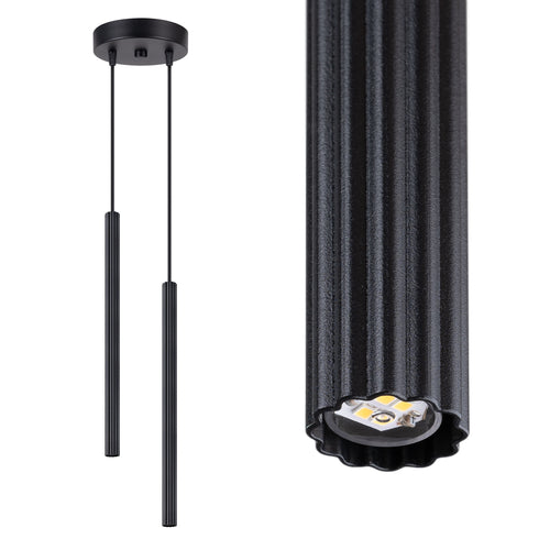 Sollux Lighting Hanglamp ARCHE 2P zwart - 15x15x118cm
