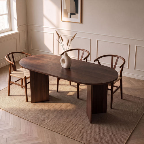 Calicosy - Eettafel met afgeronde randen SABLE - 89,5x180x75 cm
