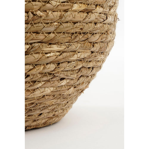 Mica Decorations  Jorck Plantenmand - Set van 3 - H24 x Ø26 cm - Zeegras - Blauw, Bruin