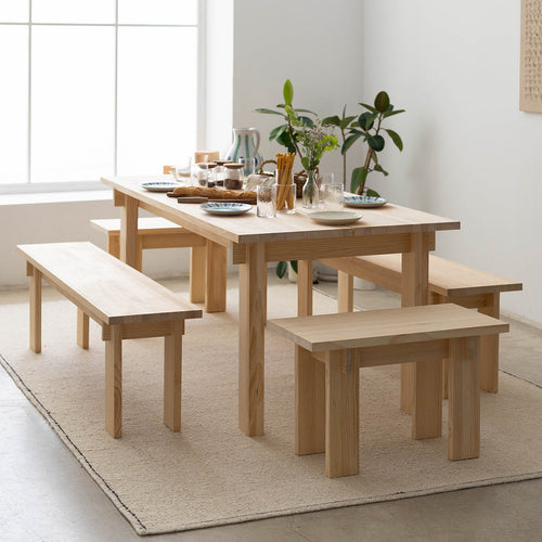 Naan Furniture Eettafel Palafrugell - Natuurlijk gelakt massief hout - 6 personen - 180 cm - vtwonen shop