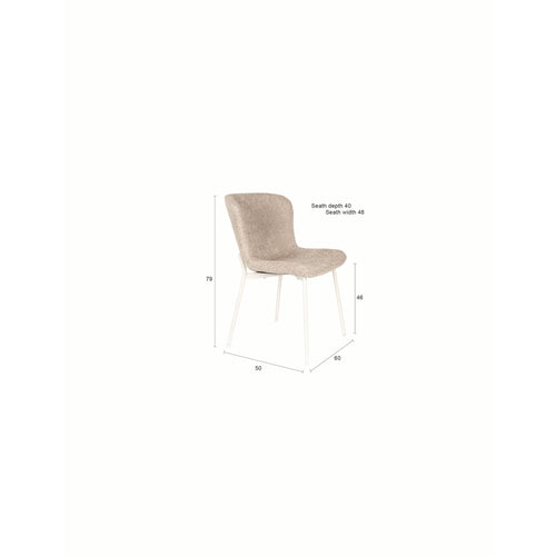 Housecraft Living Marion Eetkamerstoelen Bruin/ Beige - Set van 2 - vtwonen shop