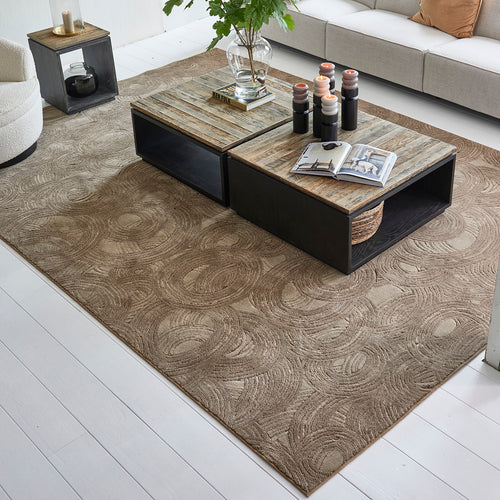 Rivièra Maison Vloerkleed Delfina - Taupe Decolan - 200x290cm