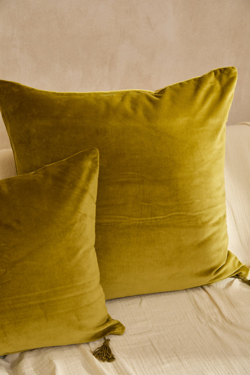 Calma House Kussenhoes Velour - Groen - 60x60