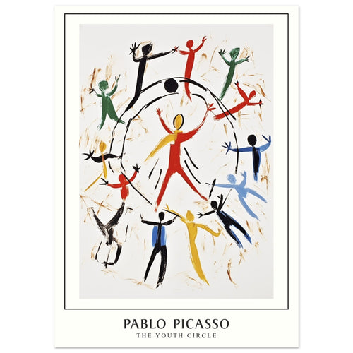Artfulprints Poster Pablo Picasso - The youth circle   - 50x70 cm - Meerkleurig