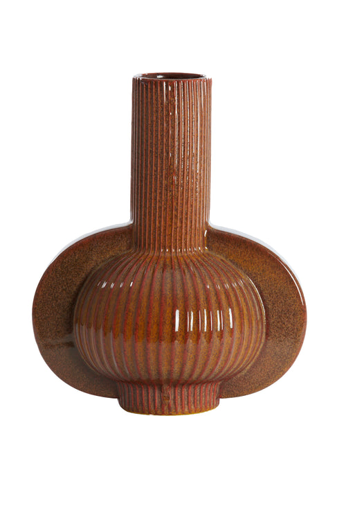 Light & Living vaas MELNIK - 31.5x21.5x38.5cm - bruin - vtwonen shop