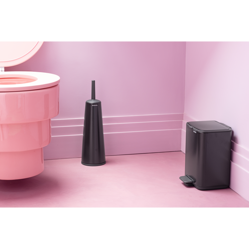 Brabantia Bo Pedaalemmer, 4 liter, stil sluitend, kunststof binnenemmer - Matt Black