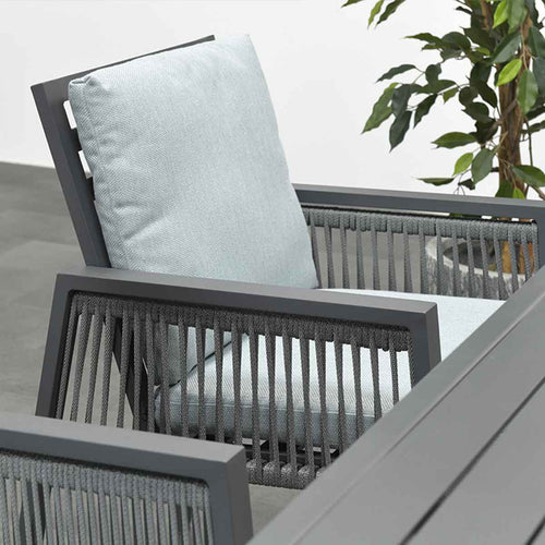 Garden Impressions lounge dining stoel Brendon licht en mint grijs