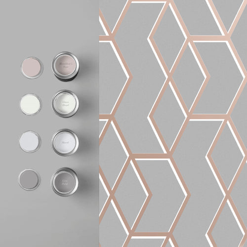 Graham & Brown Vliesbehang - Archetype Grey Rose Gold - 10mx52cm - vtwonen shop