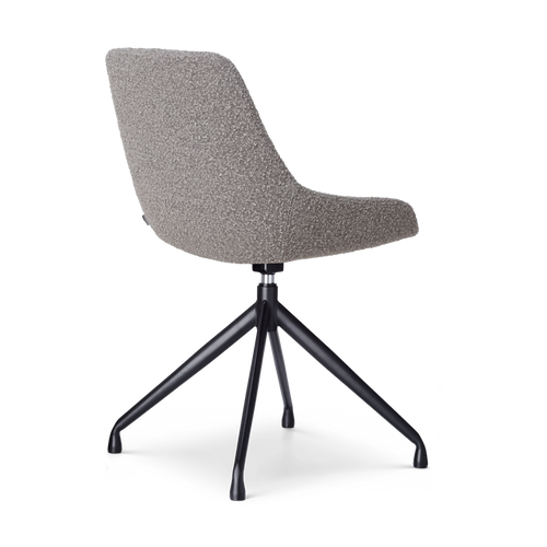 Nolon Nola-Isa Draaibare Eetkamerstoelen Bouclé Taupe - Zwart - 2x - vtwonen shop