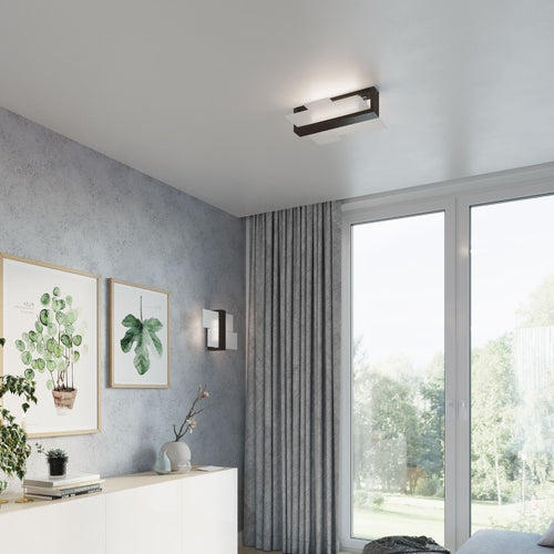 Sollux Lighting Plafondlamp FENIKS 2 wengé - 43x43x12cm