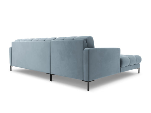 Cosmopolitan Design linker hoekbank Bali 5-zits, flueel, lichtblauw - 185x293x75cm