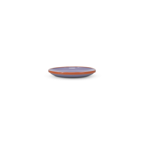 Ona - Plat bord 18xH2,5cm paars/oranje Duo - Set van 4