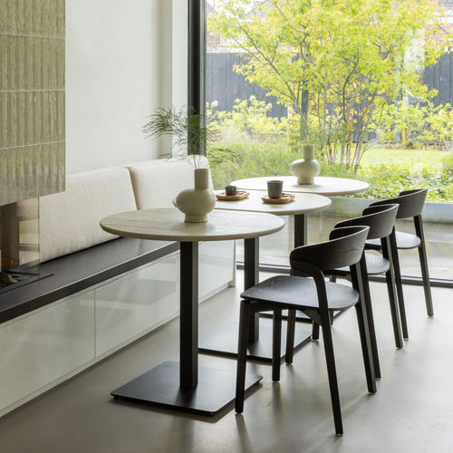 WOOOD eetkamerstoelen Cras - Essenhout - Zwart - Set van 6 - vtwonen shop