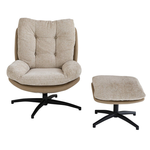 Calicosy - Draaifauteuil MANU - Beige 68x87x90 cm