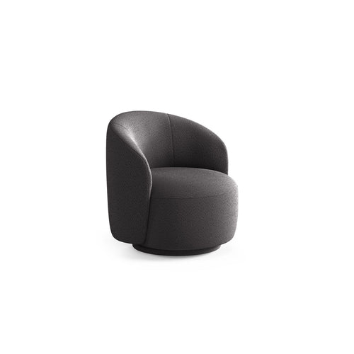 Cosmopolitan Design - Draaistoel Savona boucle grafiet - 72.5x69x70.5cm