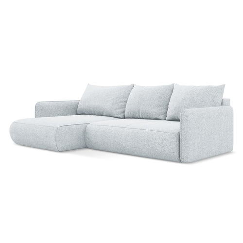 LaMiaSofa hoekbank links Palermo - chenille stof - lichtblauw - 240x148x86