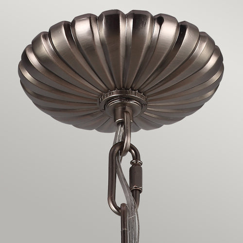Elstead Adams - 3 Lichts Plafond Kroonluchter Hanglamp Antiek Nikkel, E14