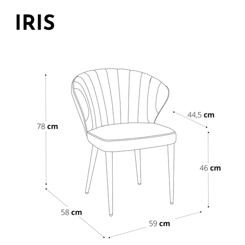 Sia Home - Conferentie Iris - Fluweel - Vintage Roze - 59cm - vtwonen shop