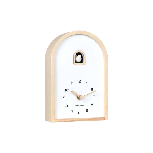 Karlsson wandklok Curva Cuckoo - bruin - 6.4x16.8x24.8cm