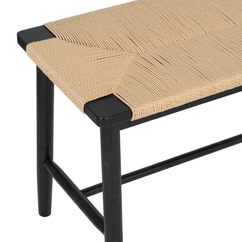 Furnhouse bankje Prime - Zwart - Papiergaren - 35x110x47
