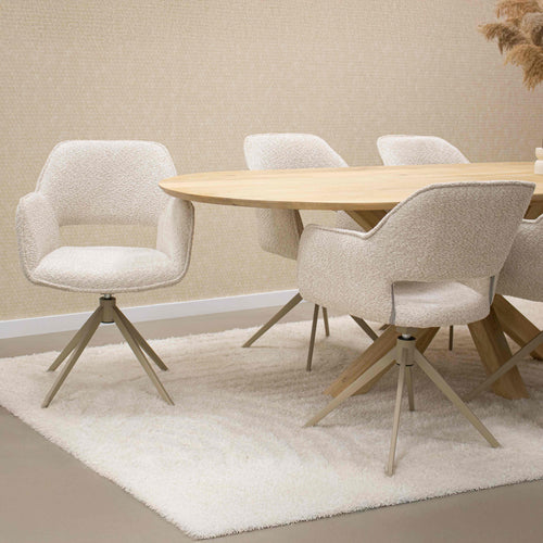 Kick draaistoel Owen - Crème - vtwonen shop