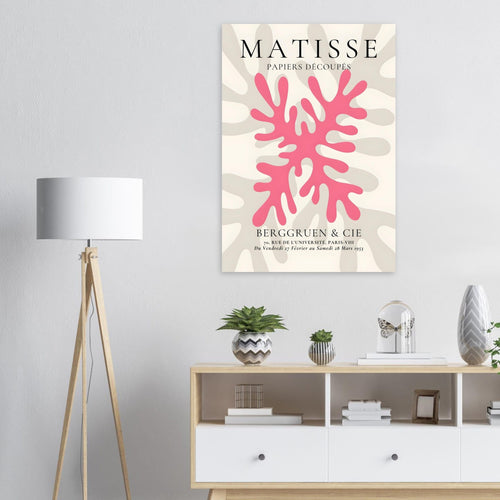 Artfulprints  Matisse – Pink coral   poster A4 21x29.7 cm
