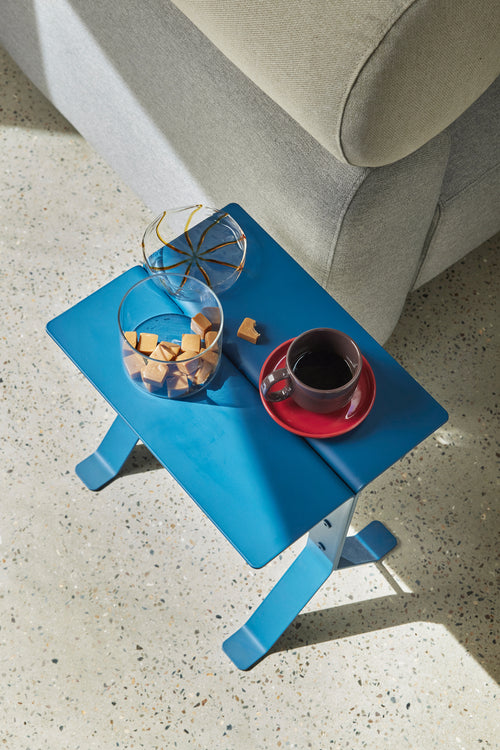Hübsch bijzettafel Fold - ijzer - 40x30xh42cm