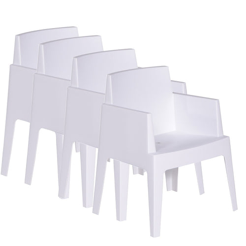 Garden Impressions tuinstoel Box wit - 4 stuks - vtwonen shop
