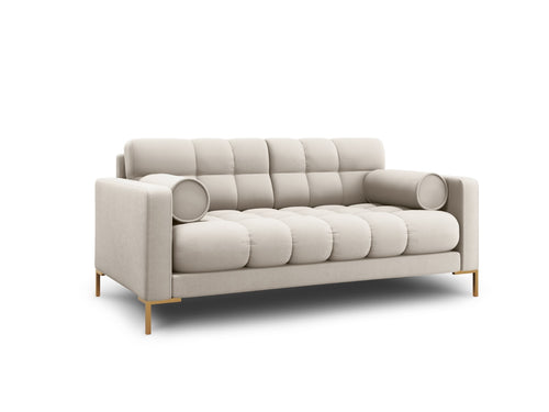 Cosmopolitan Design Bank Bali 2-zits, structurele stof, beige - 96x152x75cm