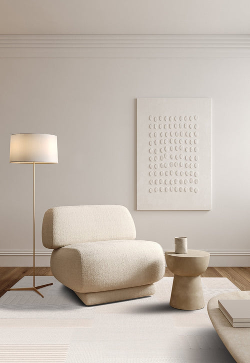 AFK Living vloerkleed Jules - reliëfeffect - beige - 160 x 230 cm
