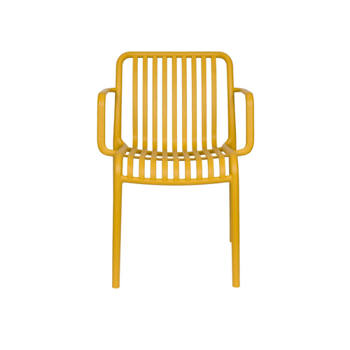 Housecraft Living Mante Tuinstoelen Armleuning Kunststof Geel - Set van 4 - vtwonen shop