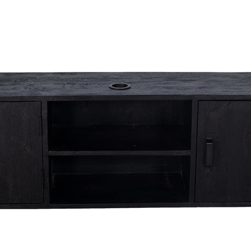 Giga Meubel Tv-Meubel Zen - Zwevend Zwart Hout - 200x30x40cm - vtwonen shop