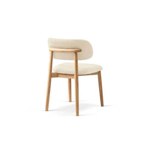 Set van 2 fluwelen stoelen Evan flueel ivoor - 51x49.5x77cm