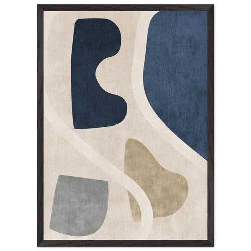 Artfulprints Poster met Lijst Boho – Abstract shapes   - 50x70 cm - Meerkleurig
